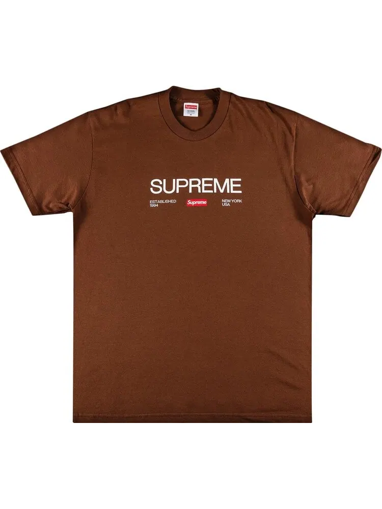 Футболка Supreme Est. 1994 Tee 'Brown' — изображение 1 из 2, коричневый