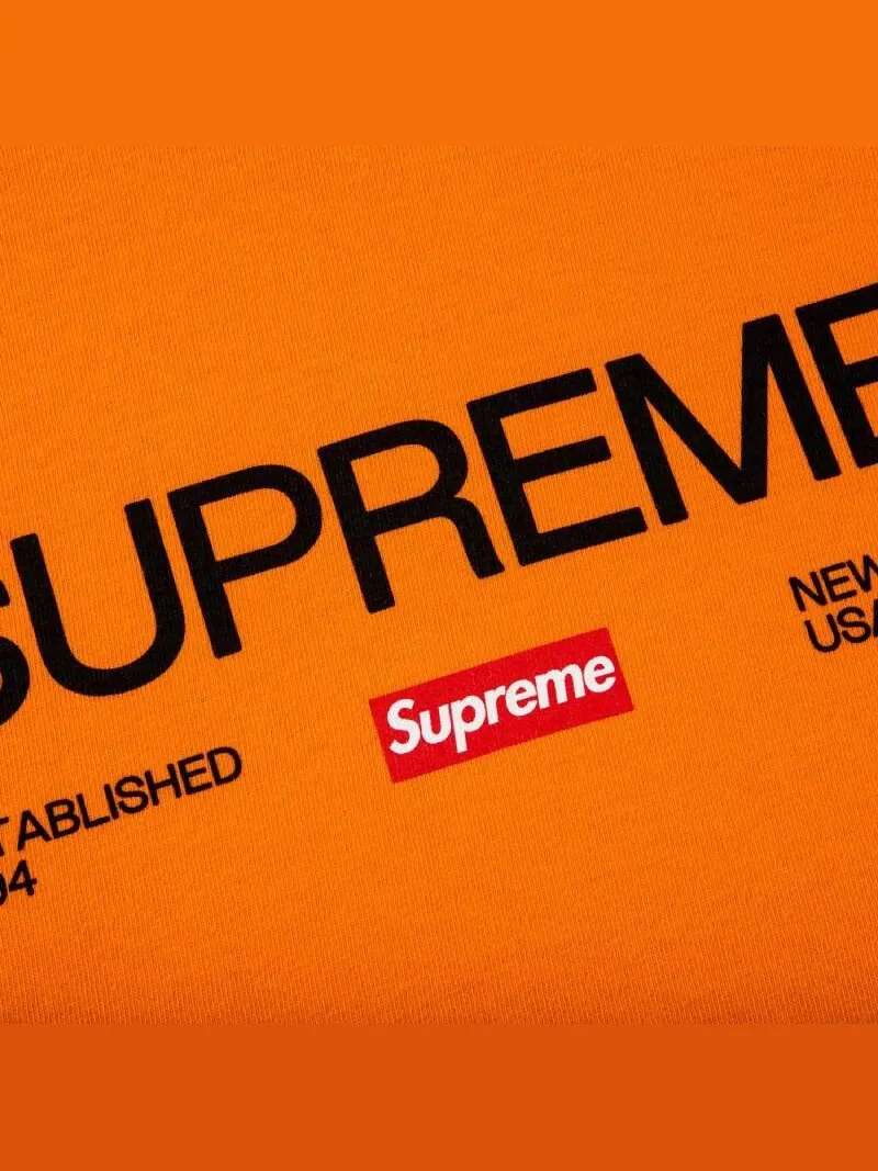 Футболка Supreme Est. 1994 — изображение 2 из 2, оранжевый
