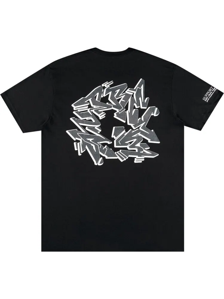 Футболка Supreme Support Unit Tee 'Black' — изображение 2 из 3, черный