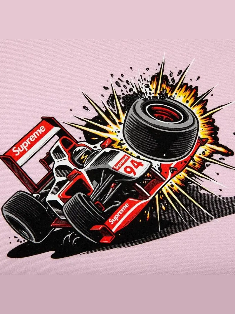 Футболка Supreme Crash — изображение 2 из 2, розовый