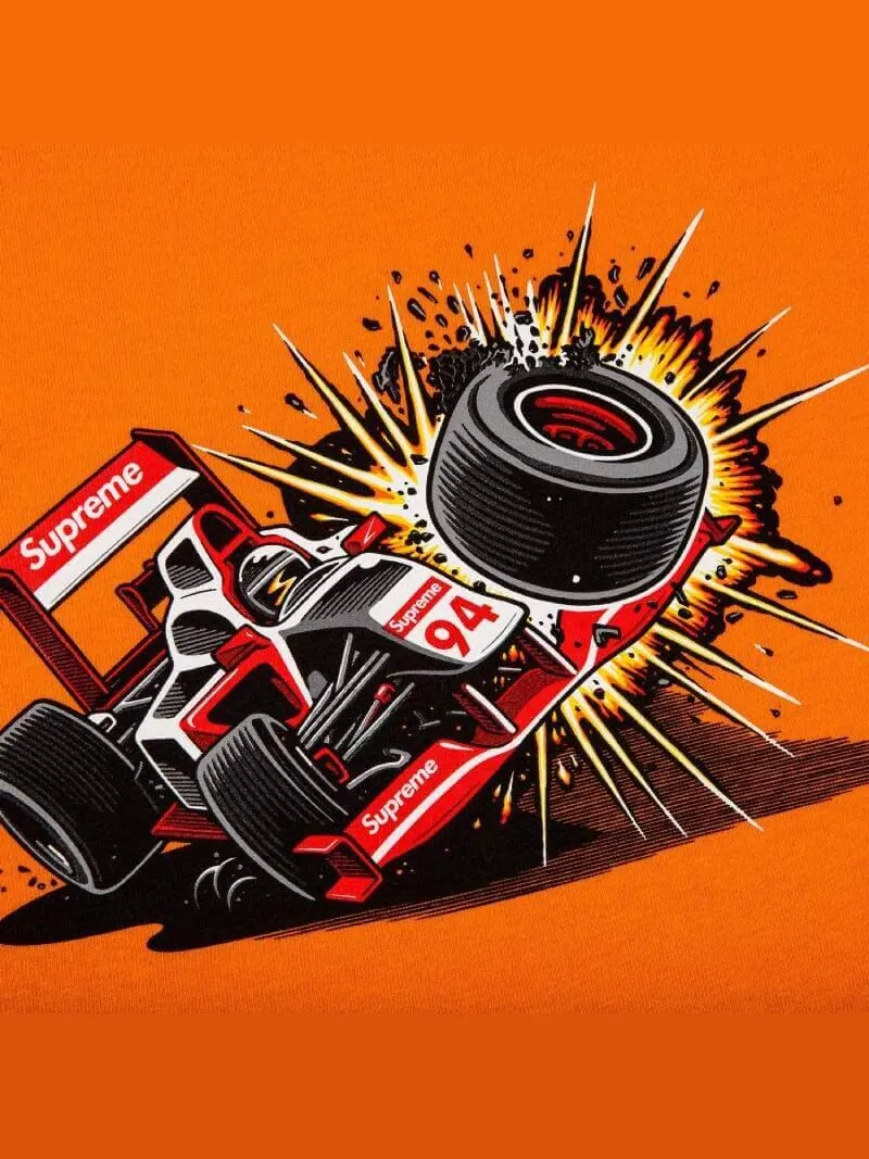 Футболка Supreme Crash — изображение 2 из 2, оранжевый