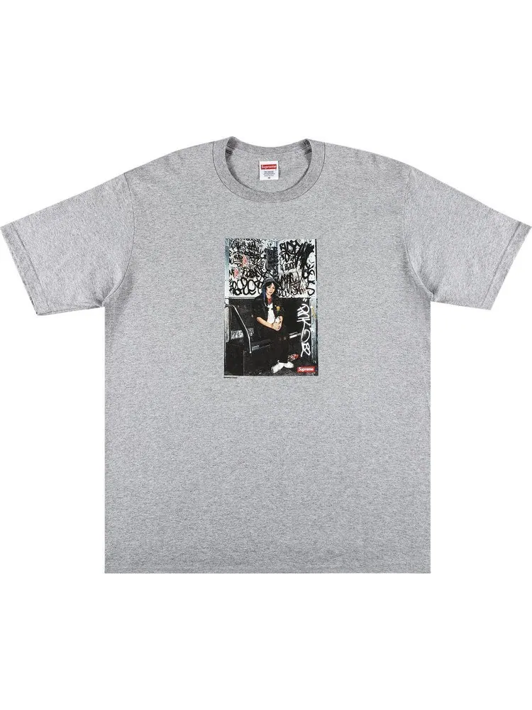 Футболка Supreme x Lady Pink Tee 'Heather Grey' — изображение 1 из 2, серый