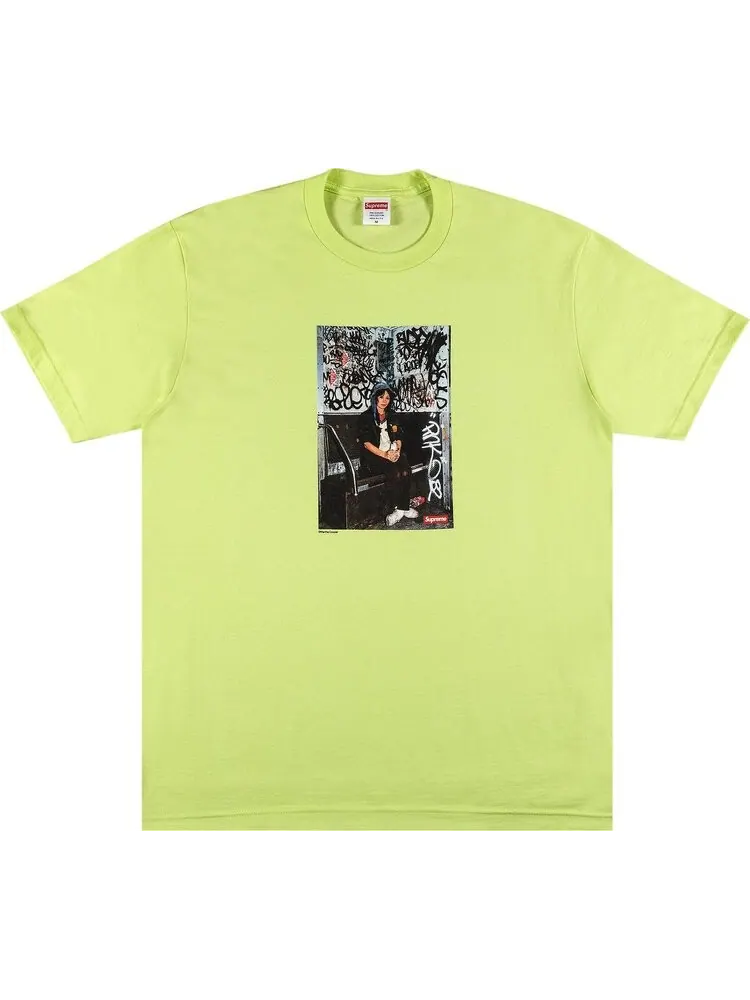Футболка Supreme x Lady Pink Tee 'Neon Green' — изображение 1 из 2, зеленый