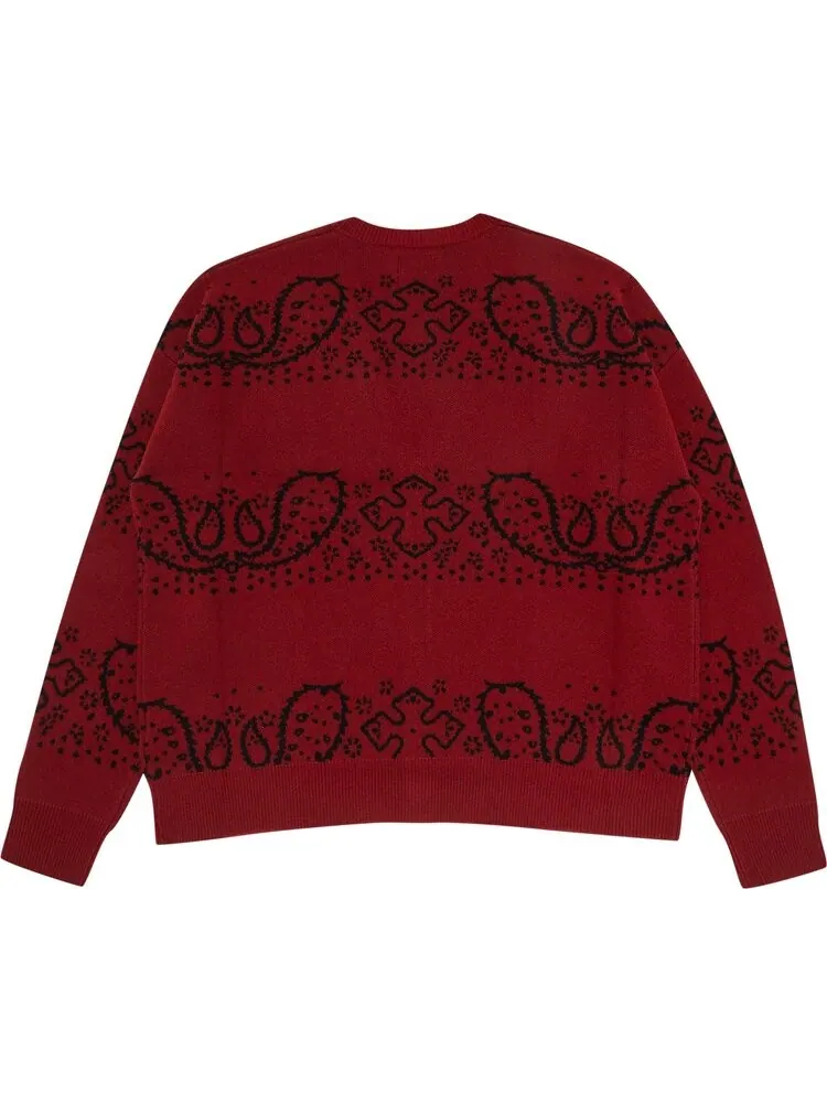 Кардиган Rhude Bandana Knit Cardigan 'Red/Black' — изображение 2 из 3, красный