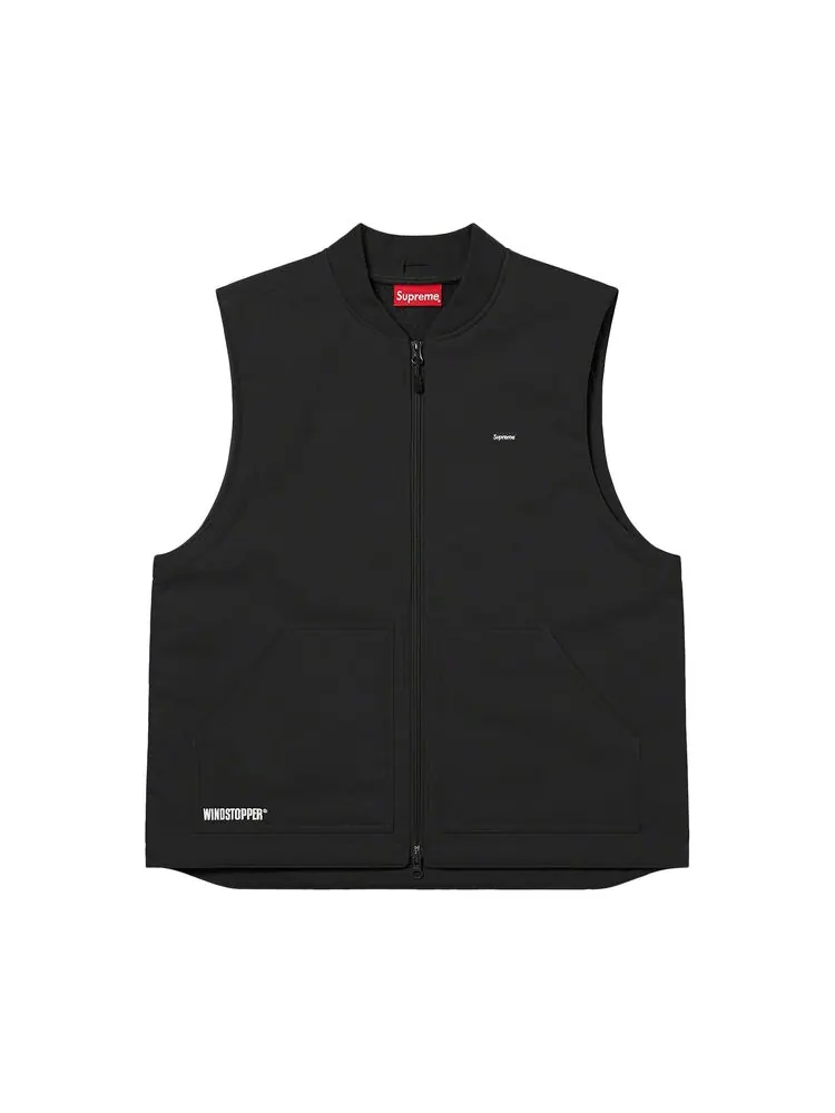 Утепленный жилет Supreme x WINDSTOPPER Work Vest 'Black' — изображение 1 из 1, черный