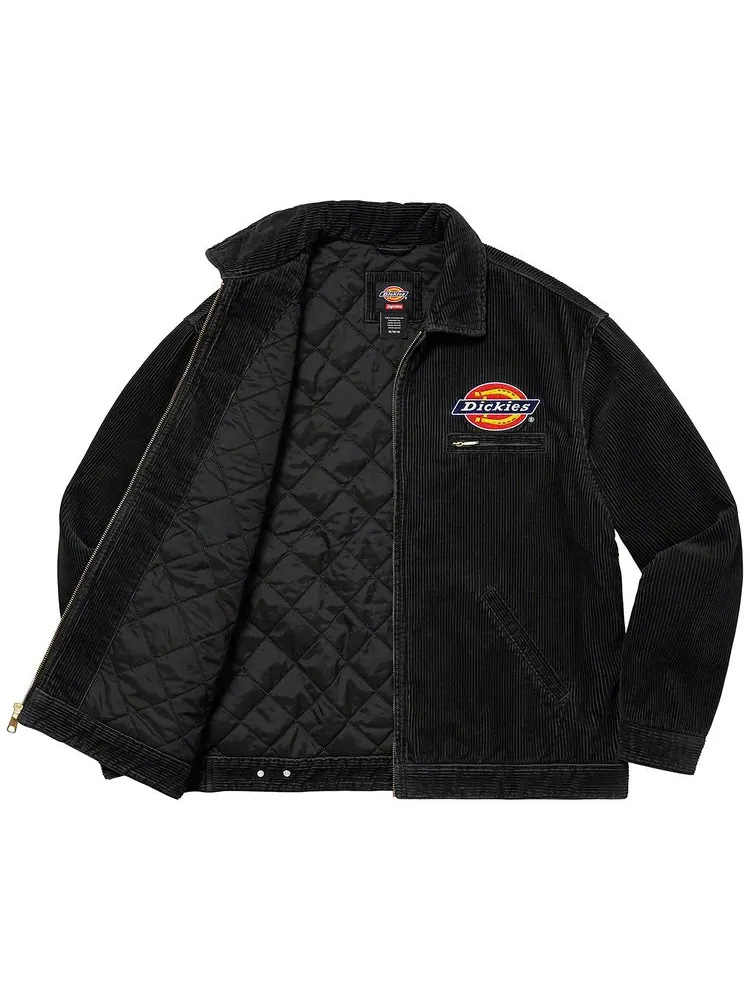 Куртка Supreme x Dickies Corduroy Work Jacket 'Black' — изображение 3 из 3, черный