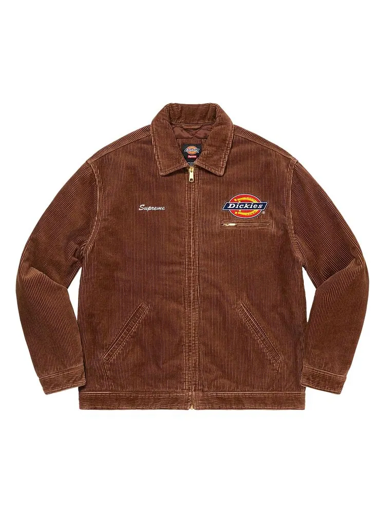 Куртка Supreme x Dickies Corduroy Work Jacket 'Brown' — изображение 1 из 3, коричневый
