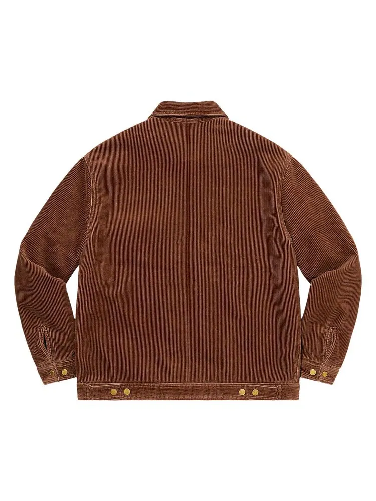 Куртка Supreme x Dickies Corduroy Work Jacket 'Brown' — изображение 2 из 3, коричневый