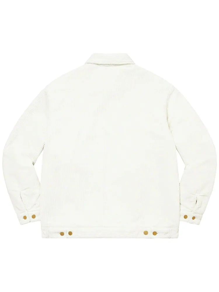 Куртка Supreme x Dickies Corduroy Work Jacket 'White' — изображение 2 из 3, белый