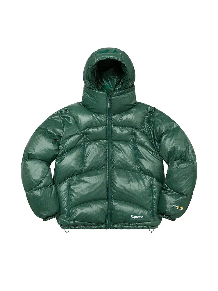 Куртка Supreme Reversible Featherweight Down Puffer Jacket 'Olive' — изображение 1 из 3, оливковый