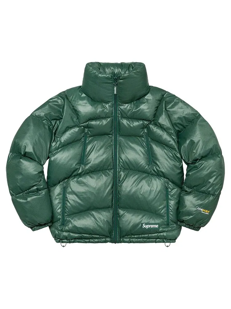 Куртка Supreme Reversible Featherweight Down Puffer Jacket 'Olive' — изображение 3 из 3, оливковый
