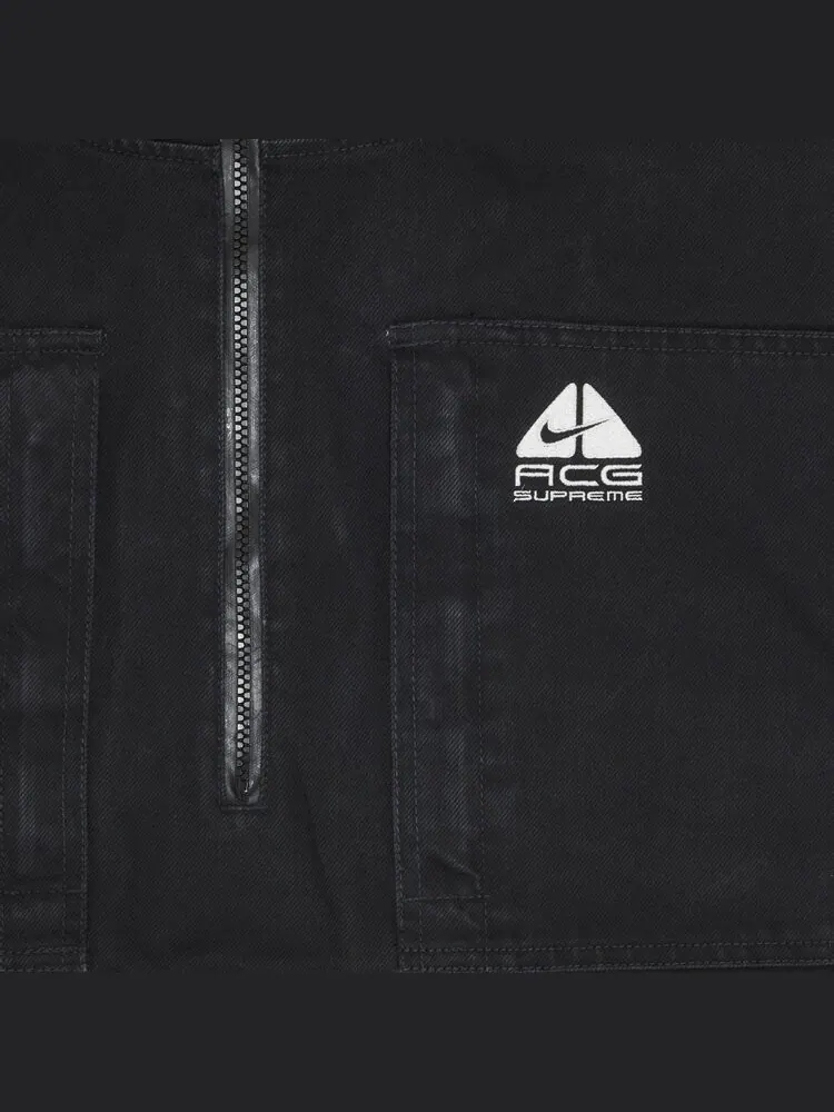 Пуловер Supreme x Nike ACG Denim Pullover 'Black' — изображение 3 из 3, черный