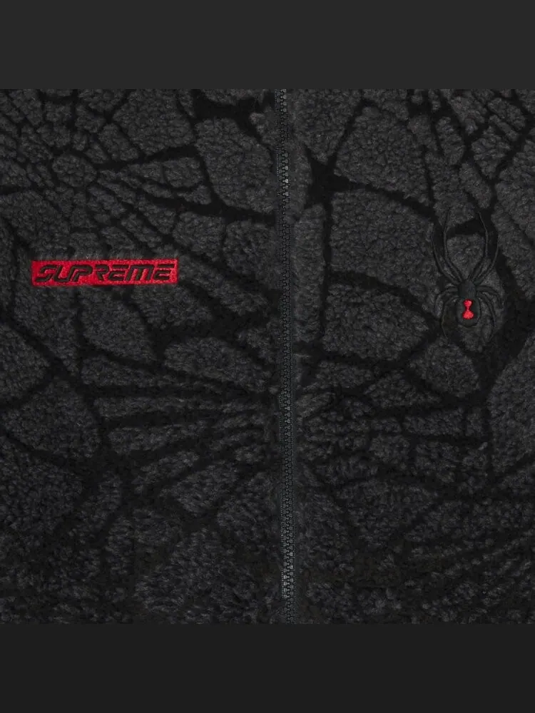 Куртка Supreme x Spyder Web Polar Fleece Jacket 'Black' — изображение 3 из 3, черный