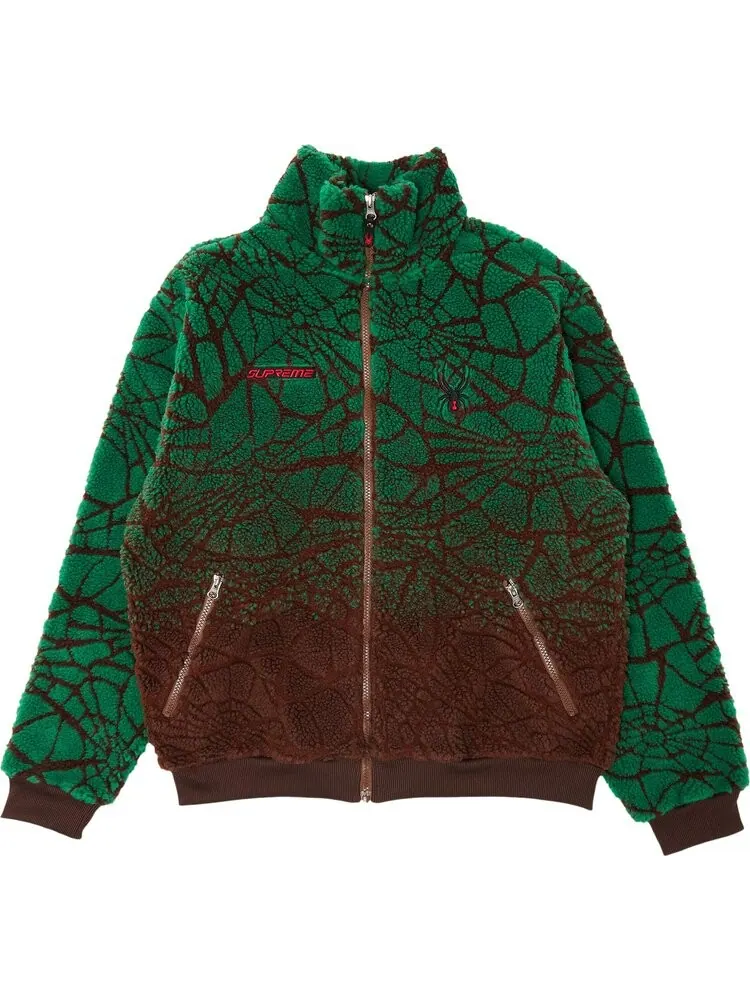 Куртка Supreme x Spyder Web Polar Fleece Jacket 'Brown' — изображение 1 из 3, коричневый