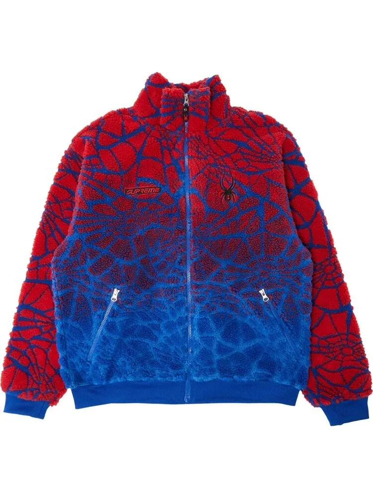 Куртка Supreme x Spyder Web Polar Fleece Jacket 'Royal' — изображение 1 из 3, синий