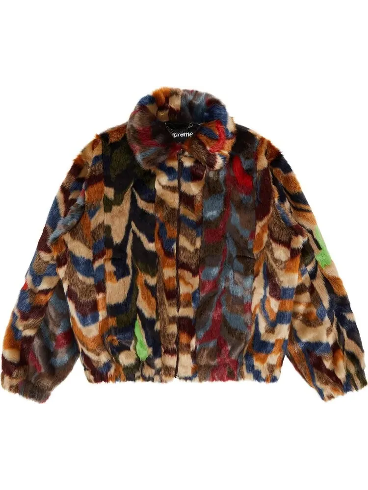 Куртка Supreme Multicolor Faux Fur Bomber Jacket 'Multicolor' — изображение 1 из 3, мульти