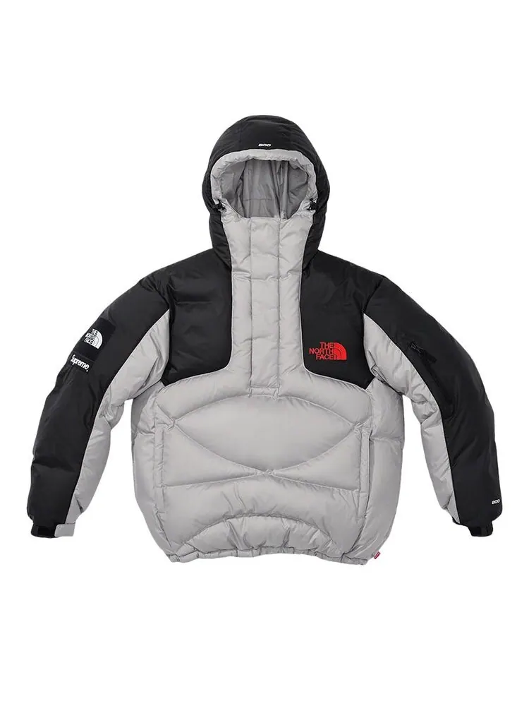 Пуловер Supreme x The North Face 800-Fill Half Zip Hooded Pullover Grey — изображение 1 из 2, серый