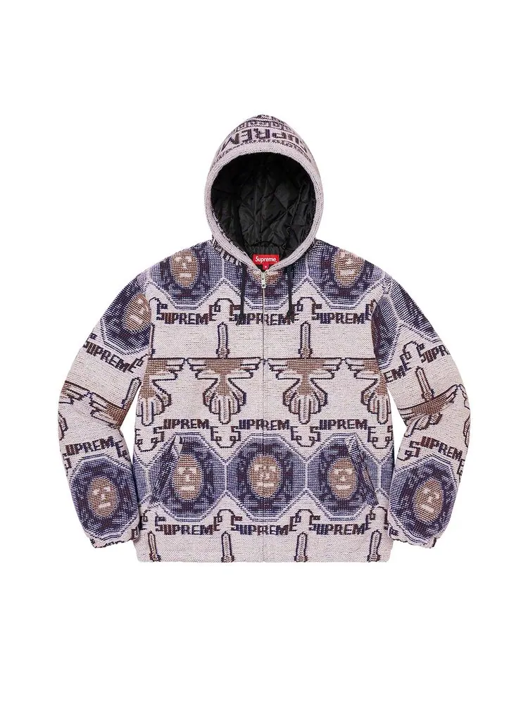 Куртка Supreme Woven Hooded Jacket 'Dusty Lilac' — изображение 1 из 3, лайловый