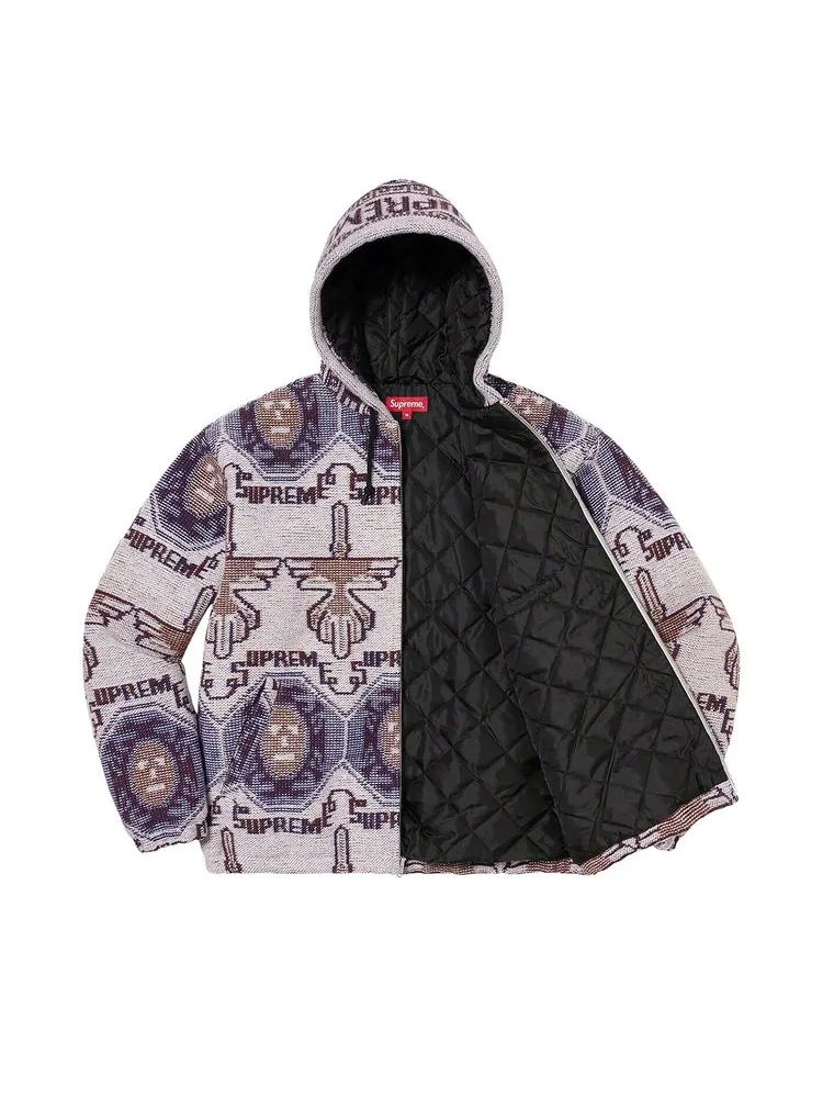 Куртка Supreme Woven Hooded Jacket 'Dusty Lilac' — изображение 3 из 3, лайловый