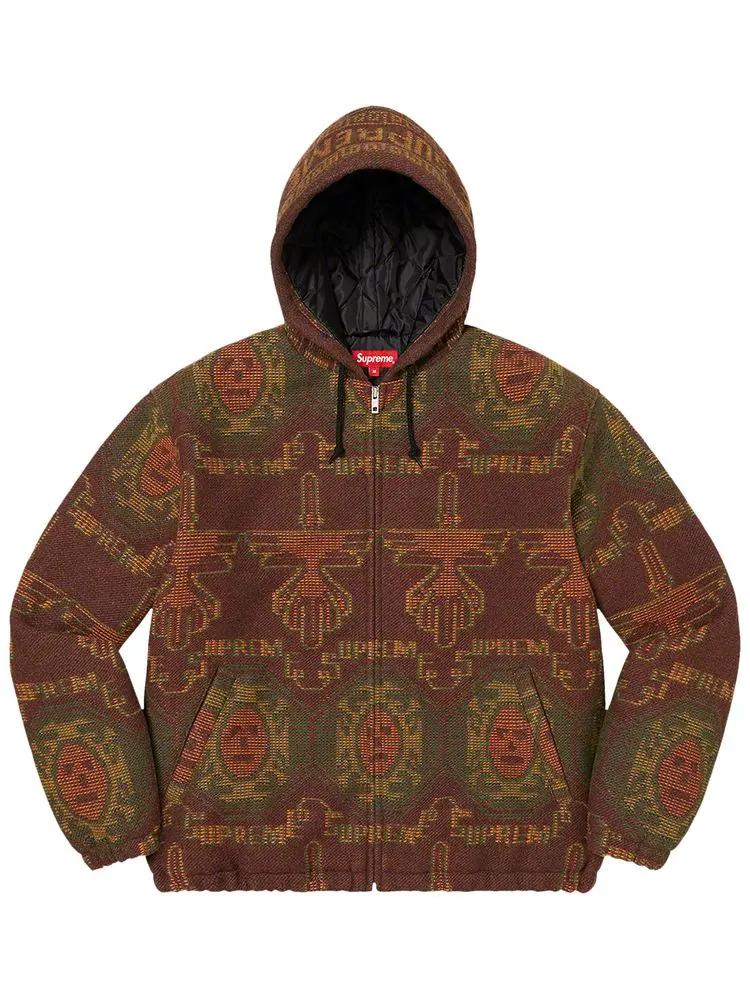 Куртка Supreme Woven Hooded Jacket 'Rust' — изображение 1 из 1, красный