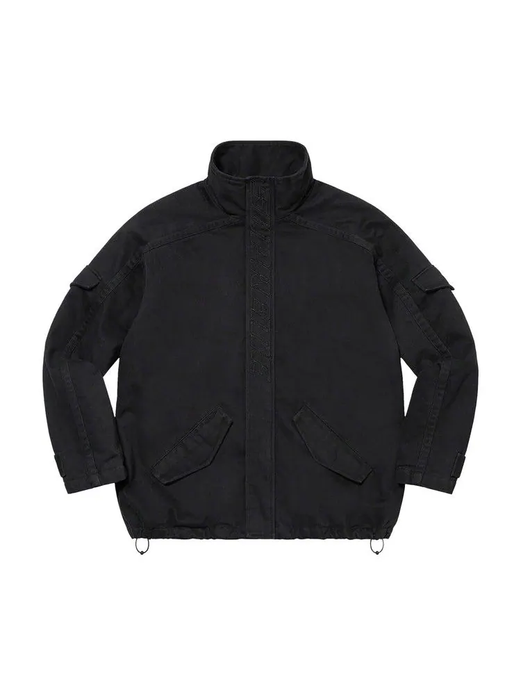 Куртка Supreme Brushed Twill Zip Jacket — изображение 1 из 2, черный