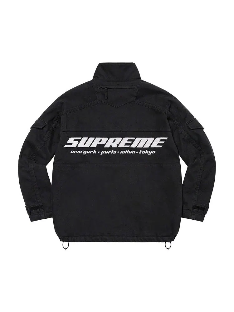 Куртка Supreme Brushed Twill Zip Jacket — изображение 2 из 2, черный