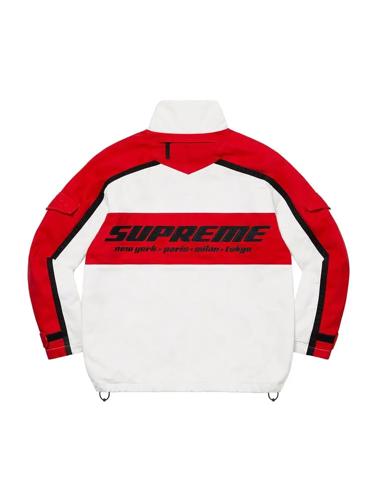 Куртка Supreme Brushed Twill Zip Jacket 'White' — изображение 2 из 3, белый