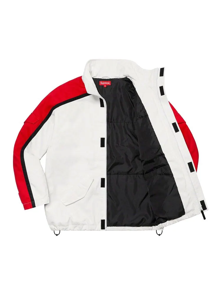 Куртка Supreme Brushed Twill Zip Jacket 'White' — изображение 3 из 3, белый
