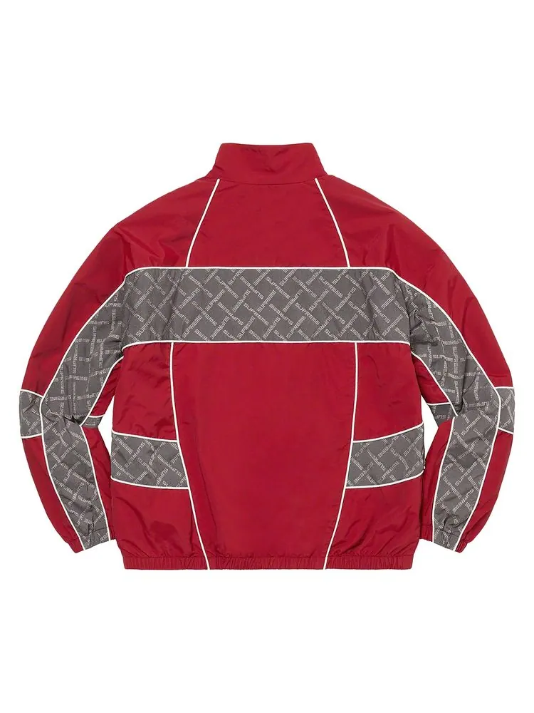 Куртка Supreme Jacquard Panel Track Jacket 'Red' — изображение 2 из 2, красный