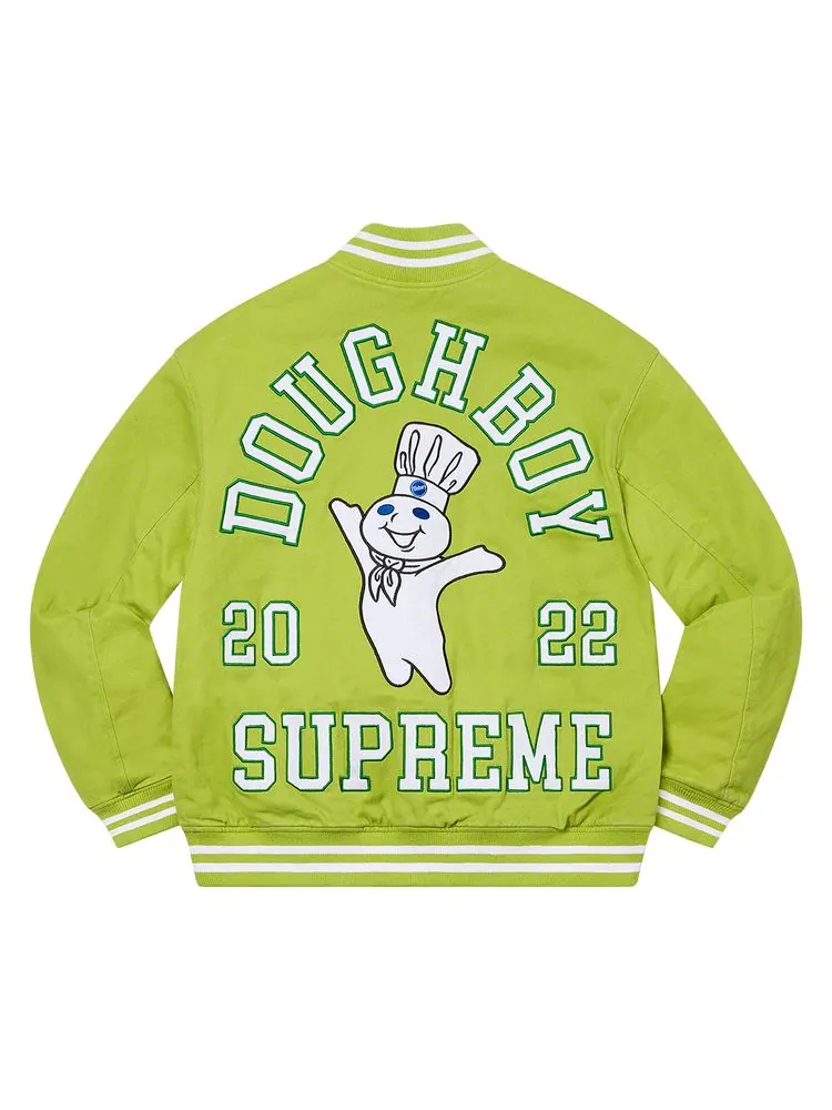 Куртка Supreme x Mitchell & Ness Doughboy Twill Varsity Jacket 'Green' — изображение 2 из 2, зеленый
