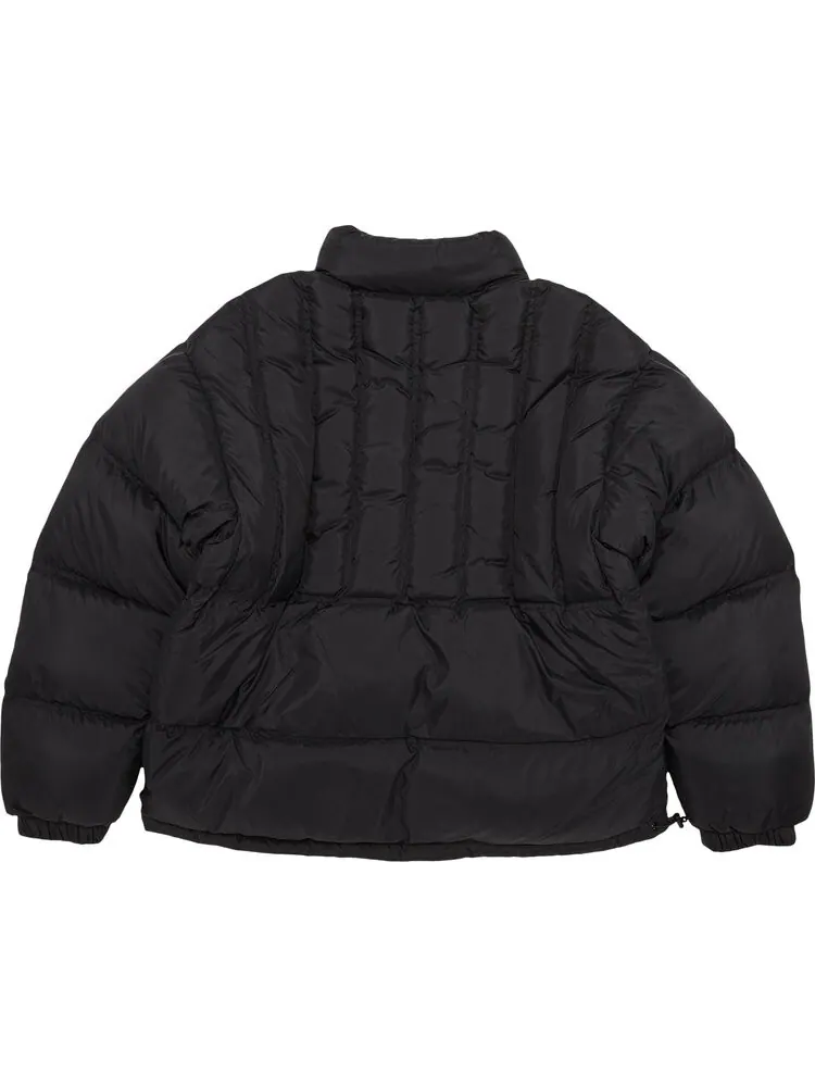 Пуховик Supreme Flannel Reversible Puffer Jacket 'Black' — изображение 2 из 4, черный