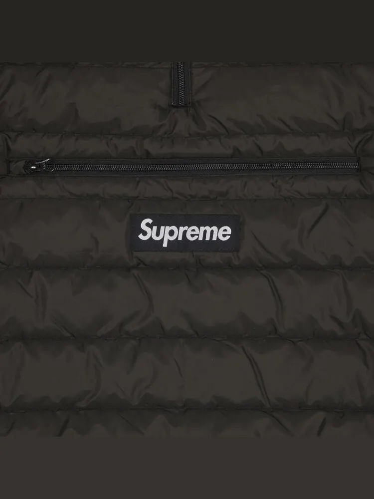 Пуловер Supreme Micro Down Half Zip Hooded Pullover 'Black' — изображение 3 из 3, черный