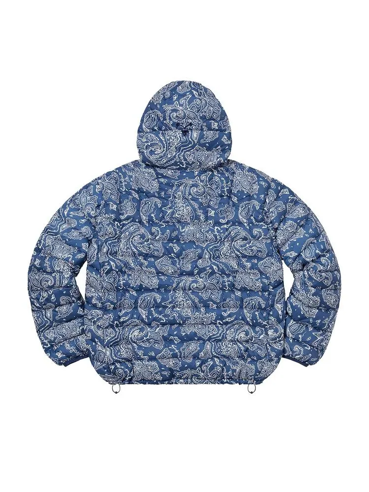 Пуловер Supreme Micro Down Half Zip Hooded Pullover Blue Paisley — изображение 2 из 2, синий