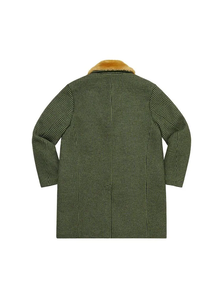 Пальто Supreme Fur Collar Car Coat — изображение 2 из 3, зеленый