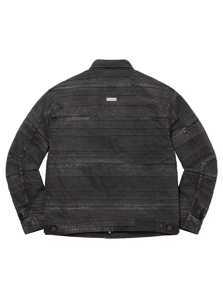 Куртка Supreme Layered Denim Trucker Jacket 'Black' — изображение 2 из 2, черный