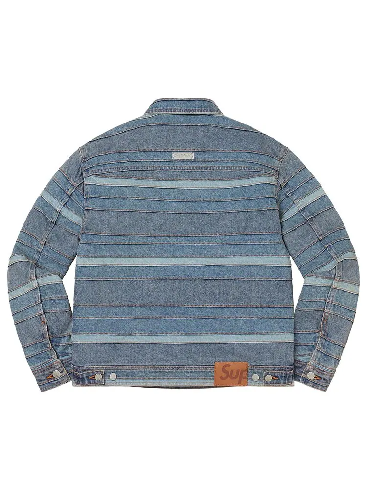 Куртка Supreme Layered Denim Trucker Jacket 'Washed Blue' — изображение 2 из 2, синий