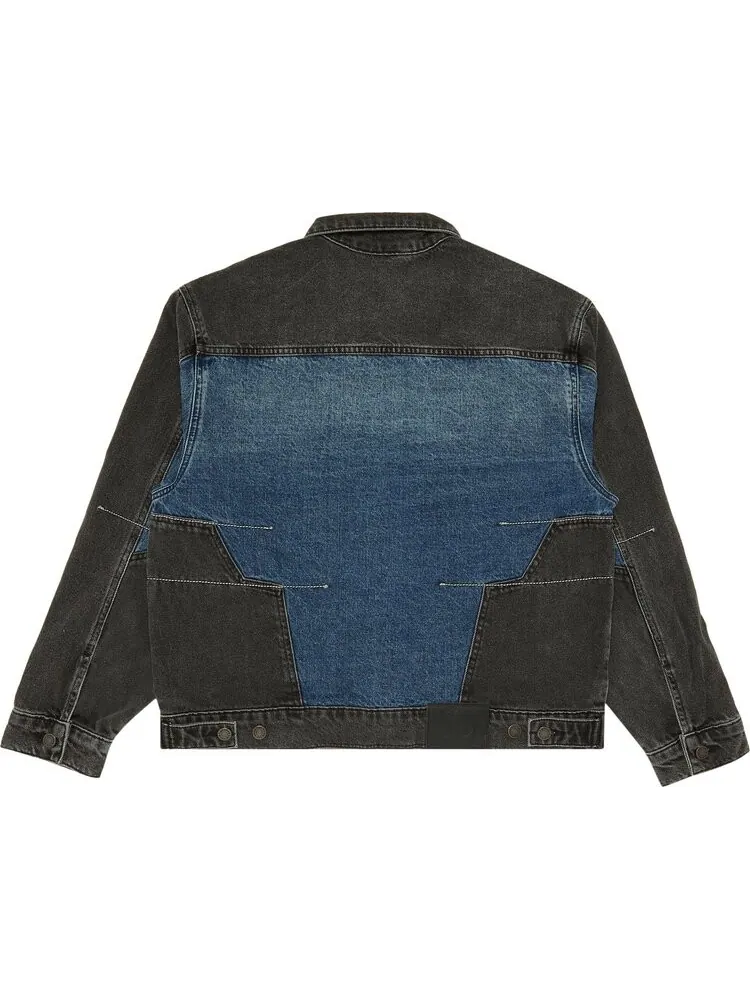 Куртка Supreme 2-Tone Paneled Denim Jacket 'Black' — изображение 2 из 3, черный