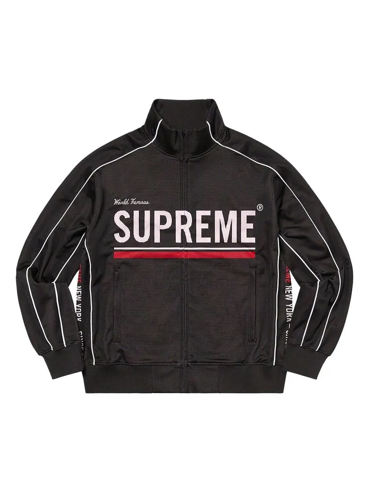 Куртка Supreme World Famous Jacquard Track Jacket 'Black' — изображение 1 из 2, черный