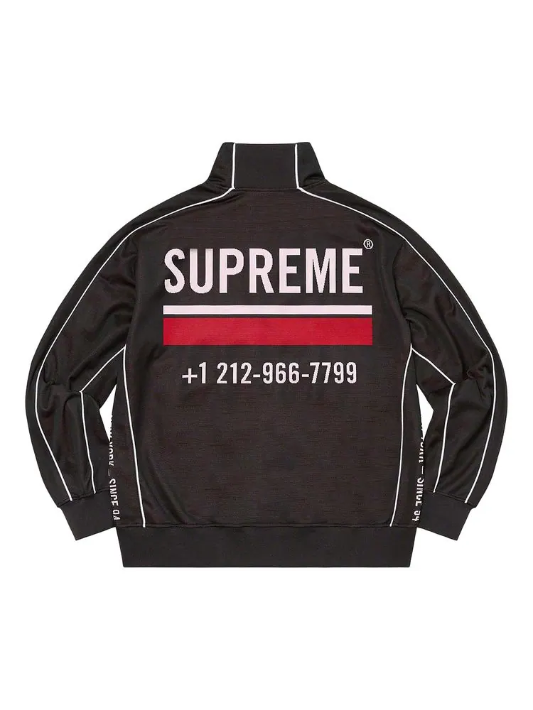 Куртка Supreme World Famous Jacquard Track Jacket 'Black' — изображение 2 из 2, черный