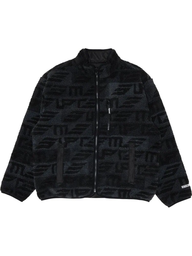 Куртка Supreme Geo Reversible WINDSTOPPER Fleece Jacket 'Black' — изображение 1 из 4, черный