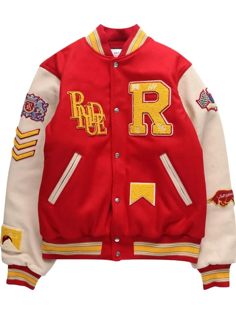 Куртка Rhude Bull Market Varsity Jacket 'Red/Creme'