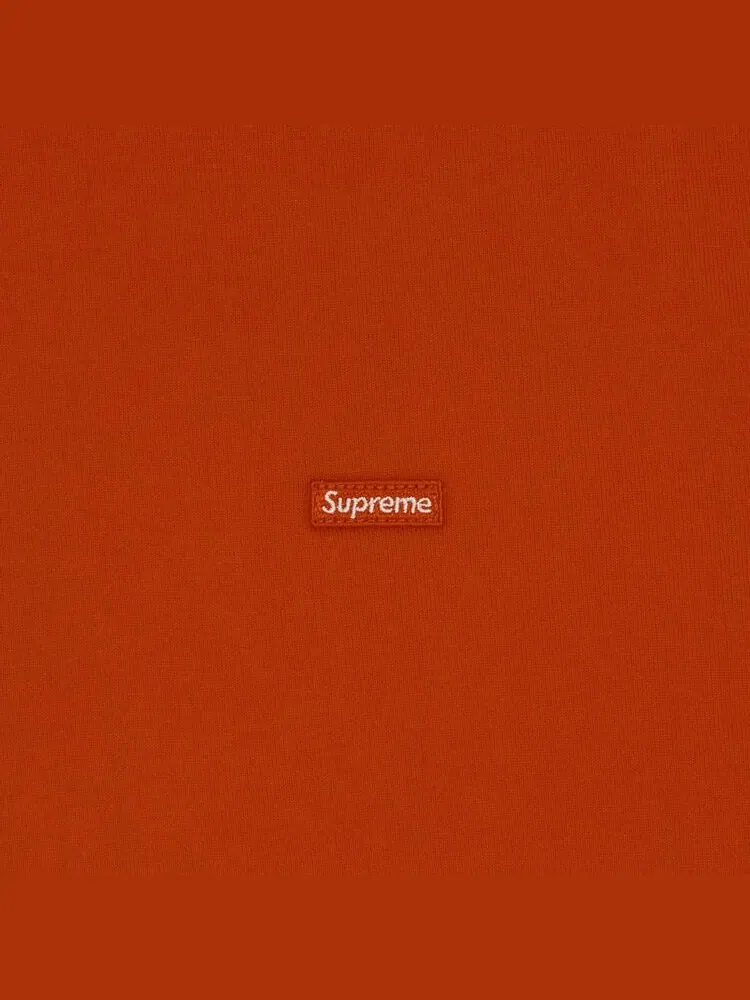 Лонгслив Supreme Small Box Long-Sleeve Tee 'Bright Orange' — изображение 3 из 3, оранжевый