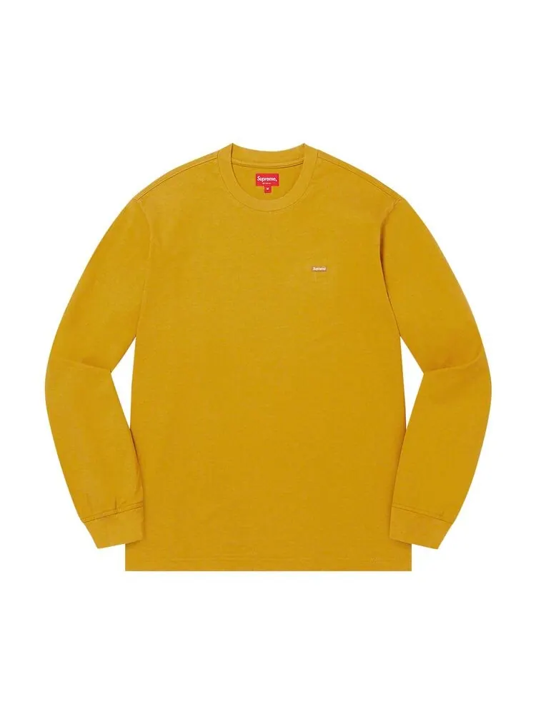 Футболка Supreme Small Box Long-Sleeve Tee Dark Yellow — изображение 1 из 1, темный желтый