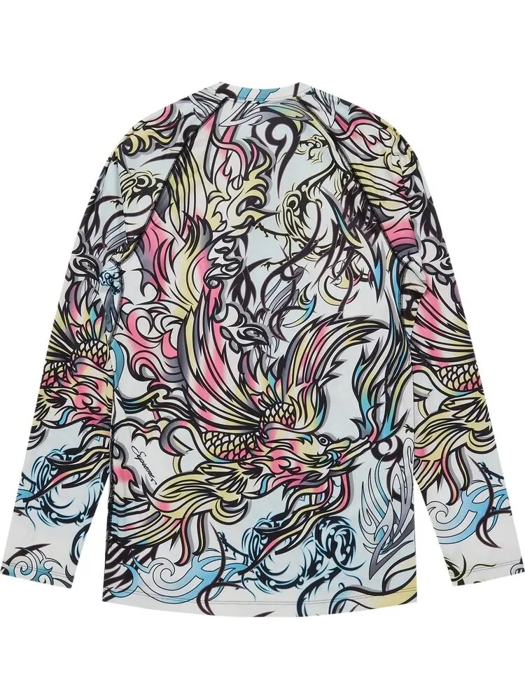 Лонгслив Supreme x The North Face Base Layer Long-Sleeve Top 'Multicolor Dragon' — изображение 2 из 3, мульти