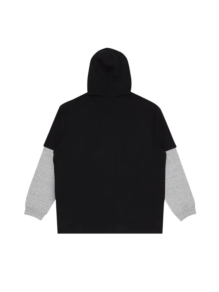 Худи Supreme Layered Hooded Long-Sleeve Top 'Black' — изображение 2 из 3, черный