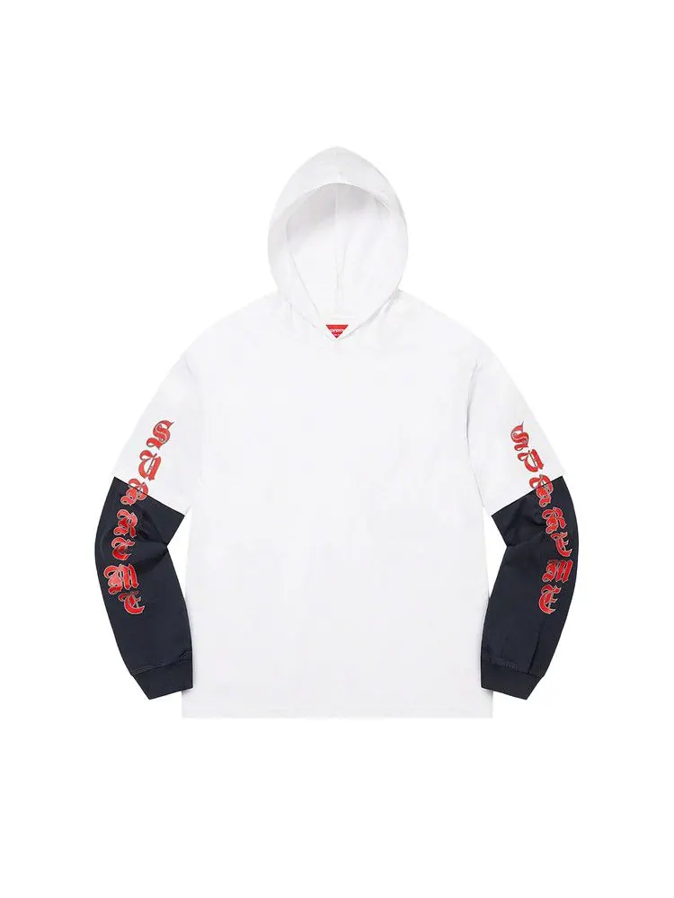 Топ Supreme Layered Hooded Long-Sleeve Top — изображение 1 из 1, белый