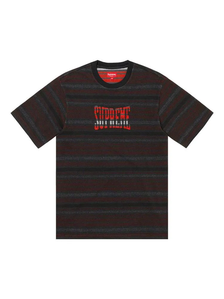 Топ Supreme Inverted Stripe Short-Sleeve Top — изображение 1 из 1, черный