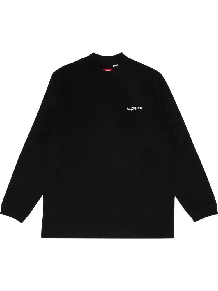 Лонгслив Supreme Mock Neck Long-Sleeve Top 'Black' — изображение 1 из 3, черный