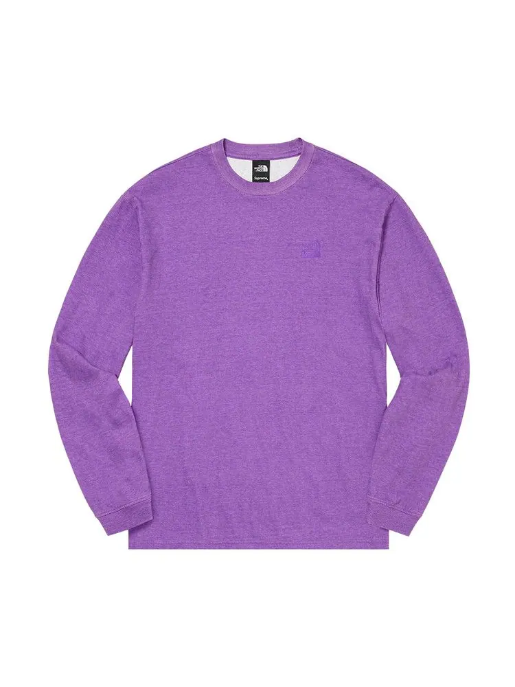 Топ Supreme x The North Face Pigment Printed Long-Sleeve Top — изображение 1 из 1, фиолетовый