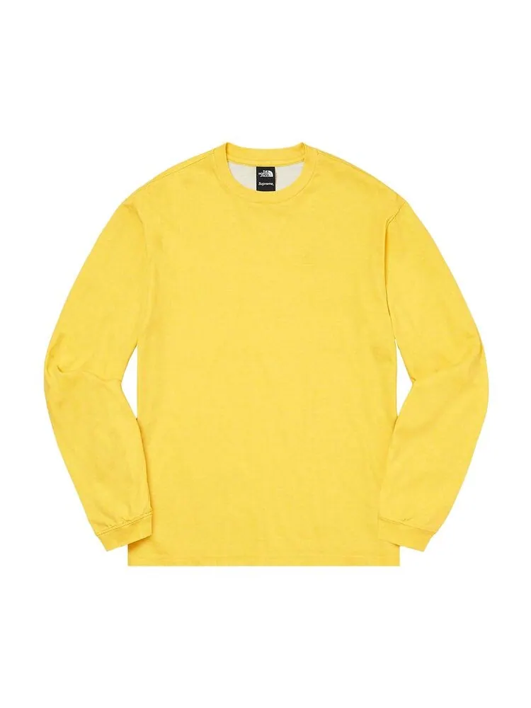 Топ Supreme x The North Face Pigment Printed Long-Sleeve Top Yellow — изображение 1 из 1, желтый